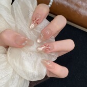 醉美烟花 纯欲烟火腮红渐变玻璃珠猫眼新年烟花可拆卸美甲贴