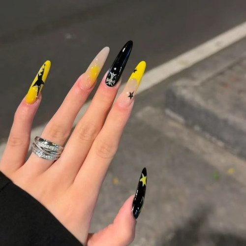 显白小众法式中性风辣妹y2k纯手工穿戴甲哥特风ins美甲简约美式