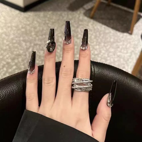 【冷色玫瑰】手工气质穿戴甲梯形高级感美甲法式简约孕妇用假指甲