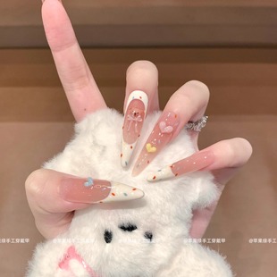 可拆卸显白 可爱纯手工穿戴蝴蝶结卡通贴片新款 小熊奶油爱心