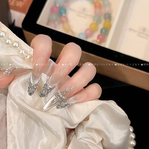 【永恒誓约】纯手工高定猫眼手工穿戴甲气质美甲百搭仙女款