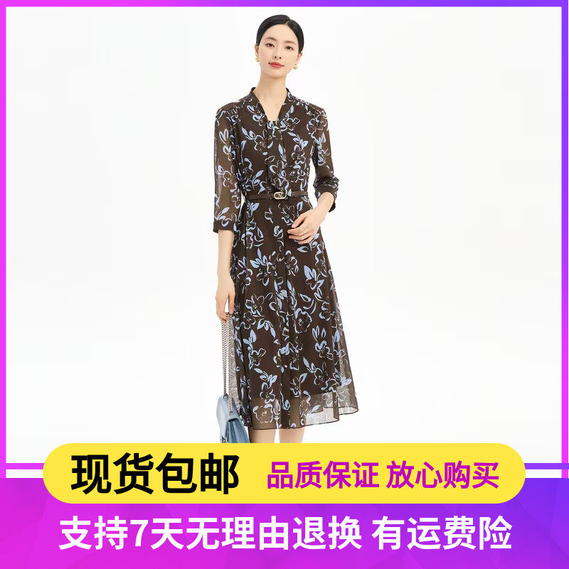 商场同款25早秋新品娜家时尚气连衣裙