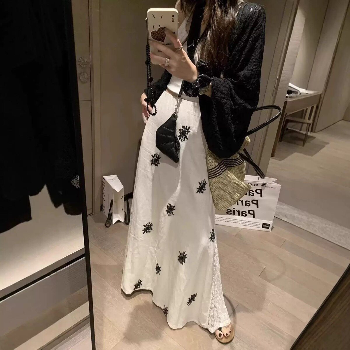 韩系蕾丝拼接半身裙女士2026夏季