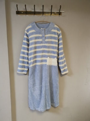 日系可爱女生宿舍秋冬加厚保暖中长款睡裙睡袍加绒长袖套头浴袍