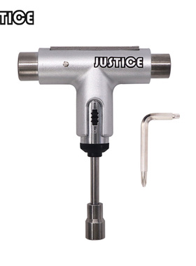 滑板T型扳手 半自动多功能扳手 SILVER X JUSTICE 合作款滑板工具
