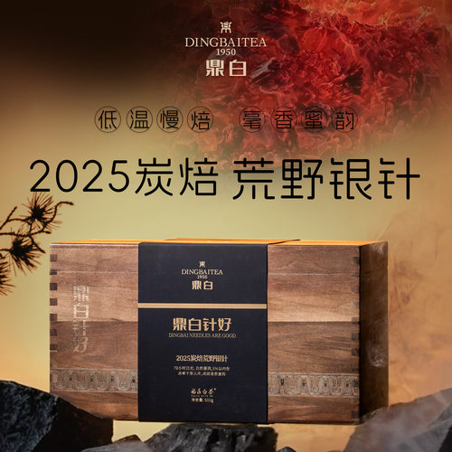 鼎白2025炭焙荒野银针500g礼盒装