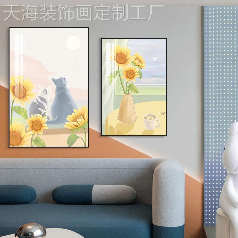 网红儿风童房饰画男孩女孩房挂间卧室床头卡壁通画幼儿园北欧客厅图片
