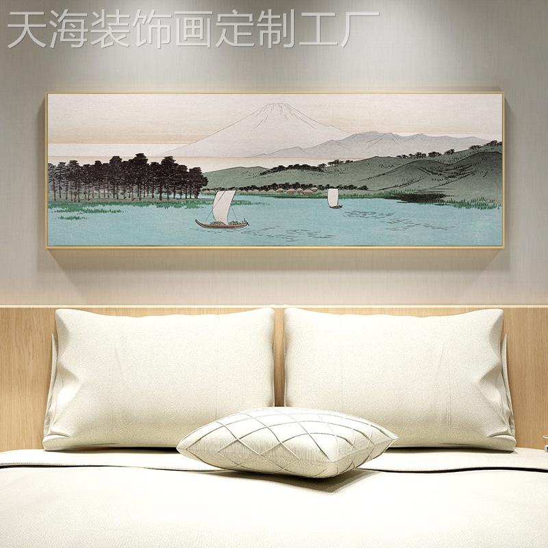 网红日式原木风格风居景饰酒画日系日浮世绘餐厅装挂画本客厅屋壁图片
