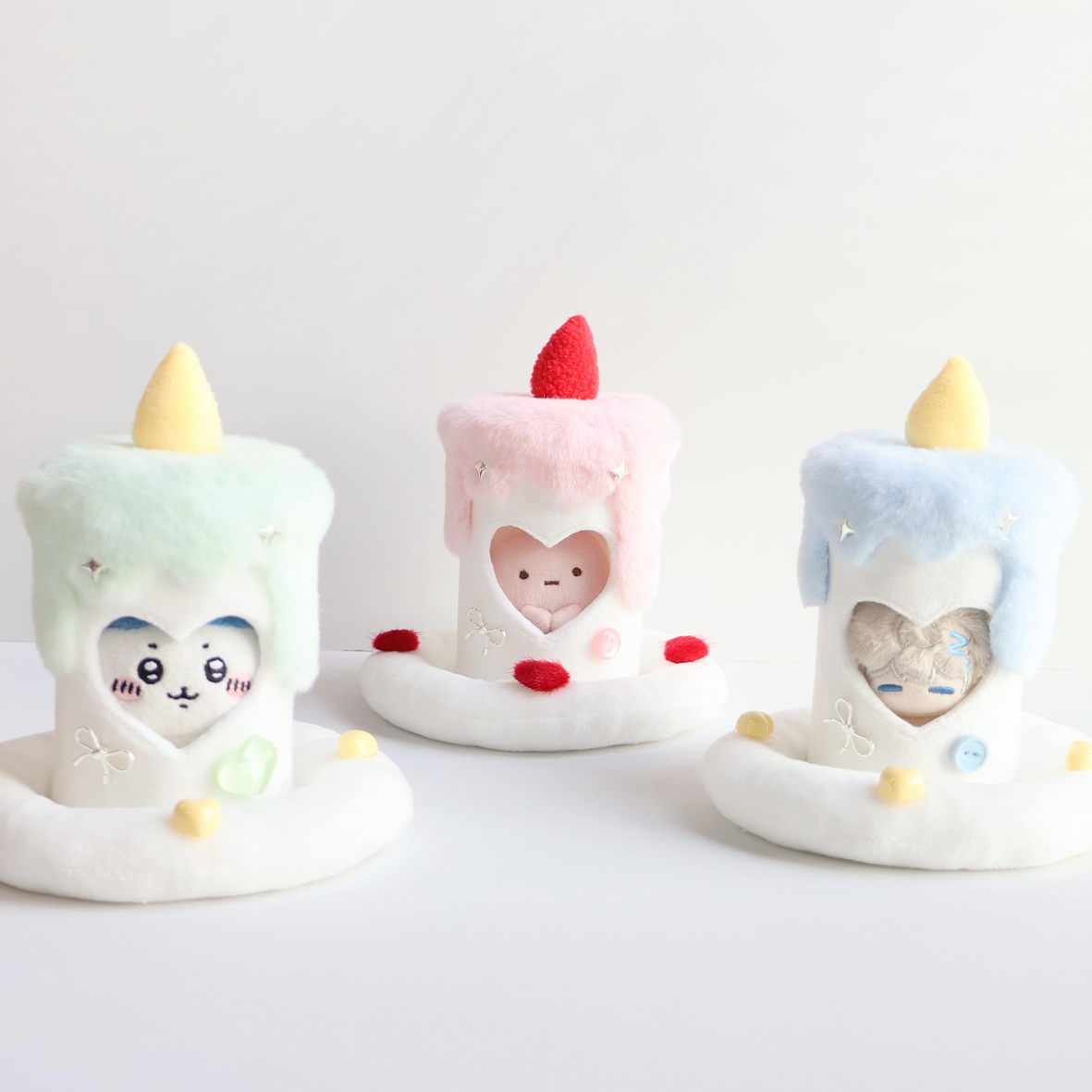 【小小小薪】娃用爱心毛绒蜡烛拍照道具礼品