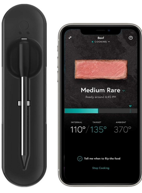 美国代购Yummly Smart Meat Thermometer 烧烤烤肉温度计蓝牙连接