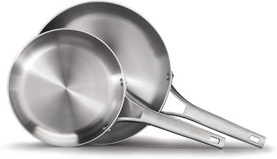 美国代购Calphalon Premier 不锈钢煎锅8英寸10英寸套装3层复合