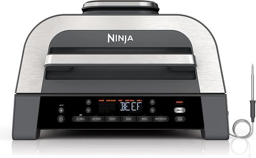 英国代购Ninja DG551UK Indoor Grill 6合1多功能烤架空气炸锅