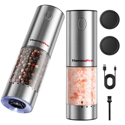 美国代购ThermoPro Electric Salt and Pepper Grinder电动研磨器