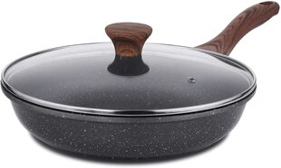 美国代购Sensarte Frying Pan Skillet瑞士花岗岩涂层不粘煎炒锅
