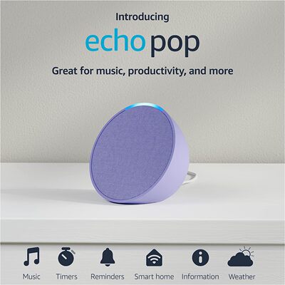 美国代购Introducing Echo Pop智能语音蓝牙音箱英语语音控制对话