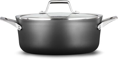 美国代购 calphalon premier 硬质氧化铝不粘锅荷兰锅汤锅带盖