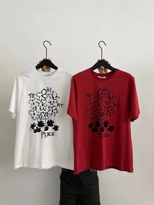 春夏新品韩系insist小花朵涂鸦字母圆领短袖T恤打底衫均码上衣