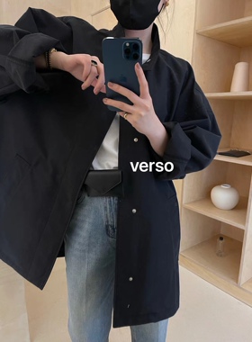 2024春季新品verso立领短款宽松休闲ins风衣炫酷黑外套现货