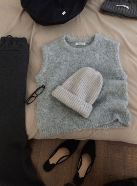 经典秋冬新品韩版insist简约纯色百搭圈圈绒背心针织马甲女均码女