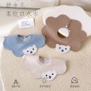 26新款韩版婴儿围嘴花瓣360°可旋转宝宝防水放吐奶口水巾纯棉围