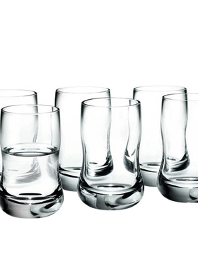 丹麦进口holmegaard无铅水晶玻璃小号白酒烈酒杯一口杯6件套60ml