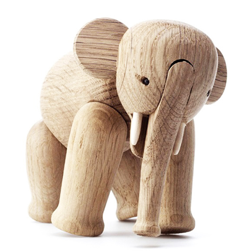 丹麦rosendahl木制大象玩具摆件