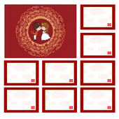 空白卡片 8张 399款 10cm 游戏通关婚庆结婚接亲新郎伴郎抢亲