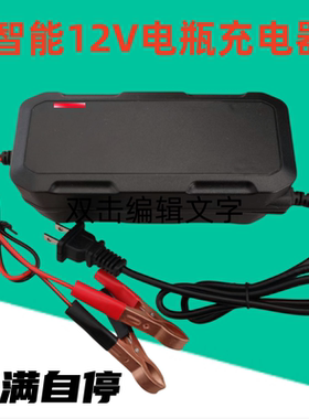 12v20ah电瓶充电器12伏电动车单块铅酸蓄电池充电器智能修复通用