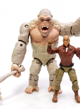 跨境热销超可动狂暴巨兽白化大猩猩猿猴神龙架 山野人怪模型玩具