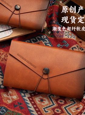 笔记本本子a7绑带记事本小随身软皮面活页可拆a6复古手账本印logo