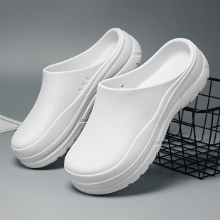 手术室女护士拖鞋无孔防水防滑洞洞鞋白色厚底医院icu上班专用鞋