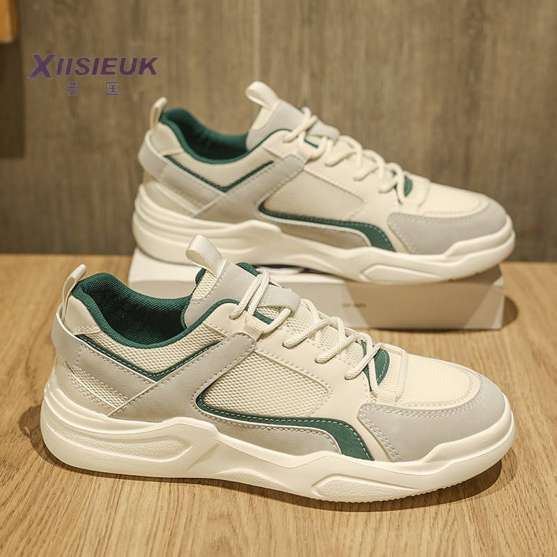 2025新款透气网面鞋男士复古板鞋