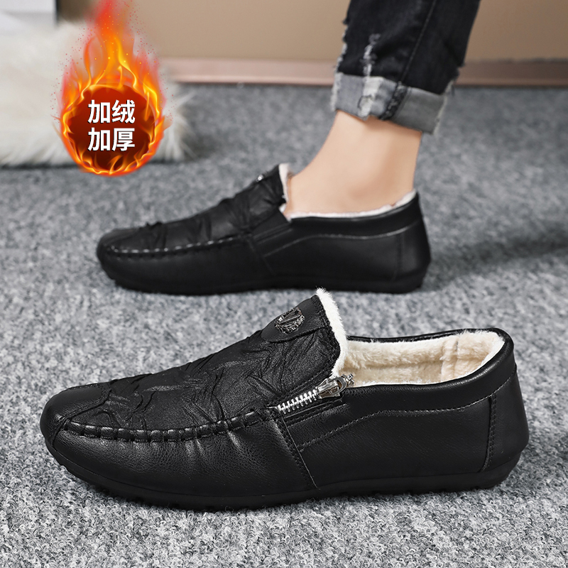 冬天棉鞋豆豆鞋男款冬季