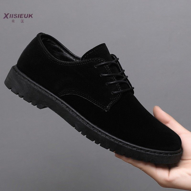 男鞋2025新款潮流英伦风低帮马丁鞋磨砂皮休闲商务翻毛皮鞋工装鞋,流行男鞋,单鞋,淘宝优惠券,粉丝福利购,淘宝优惠卷