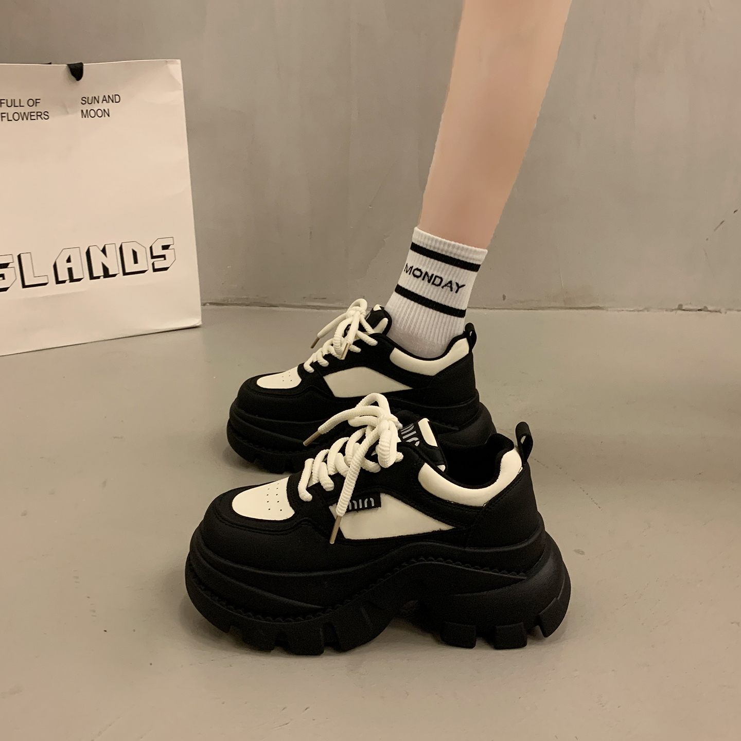 超火老爹鞋女秋冬季显脚小运动鞋