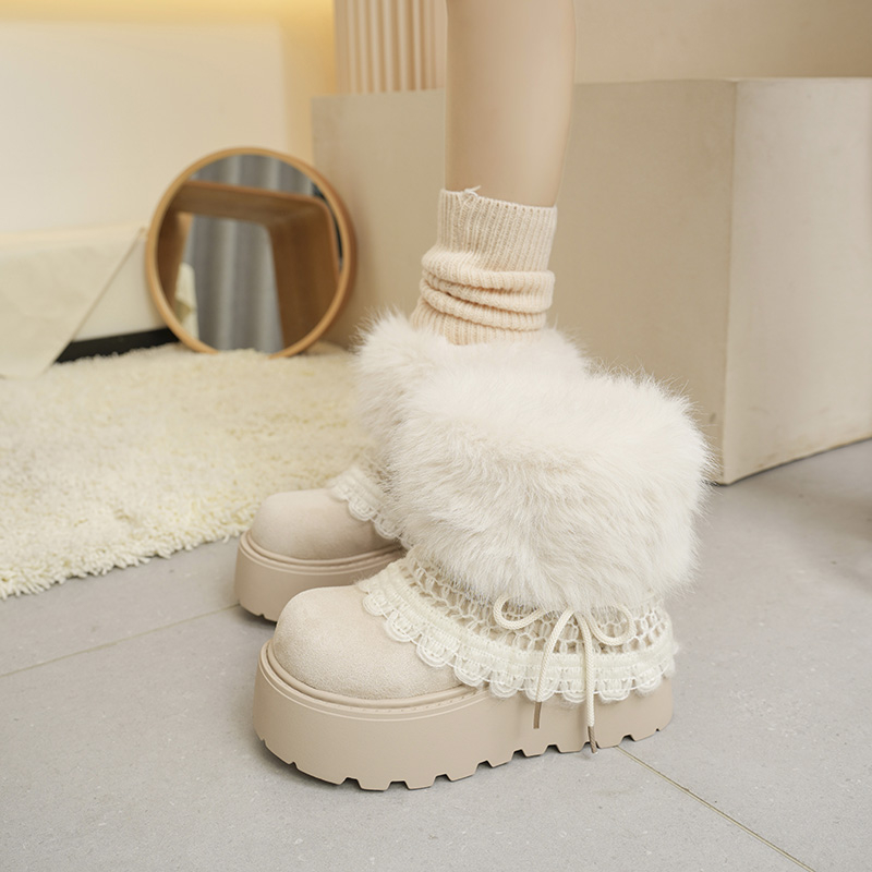 雪地棉靴长筒女冬防滑保暖大棉鞋