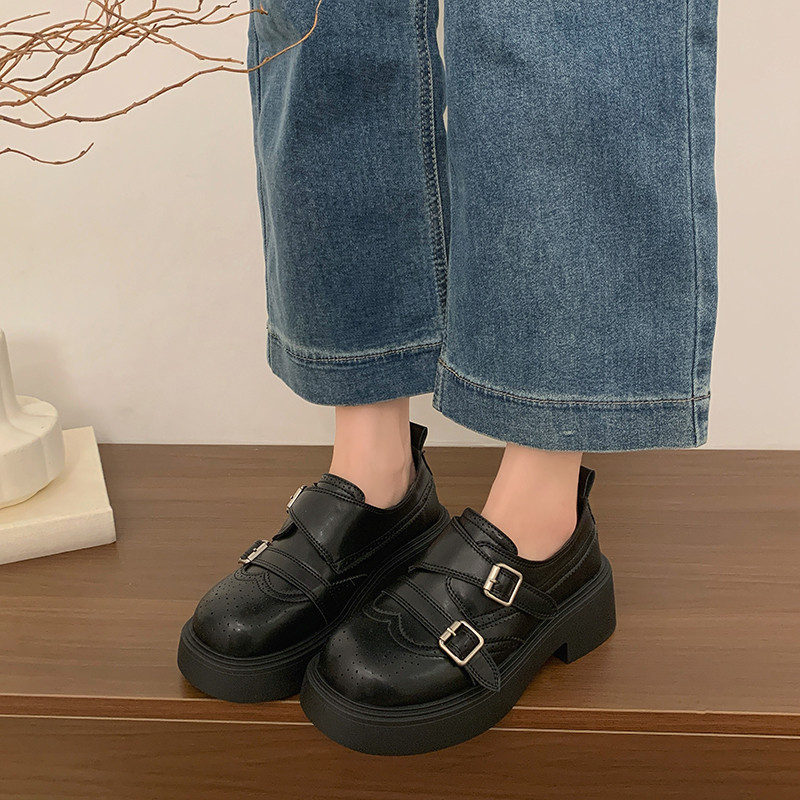 英伦风黑色厚底增高小皮鞋女气质单鞋2026新款春秋季玛丽珍乐福鞋,女鞋,深口单鞋,淘宝优惠券,粉丝福利购,淘宝优惠卷