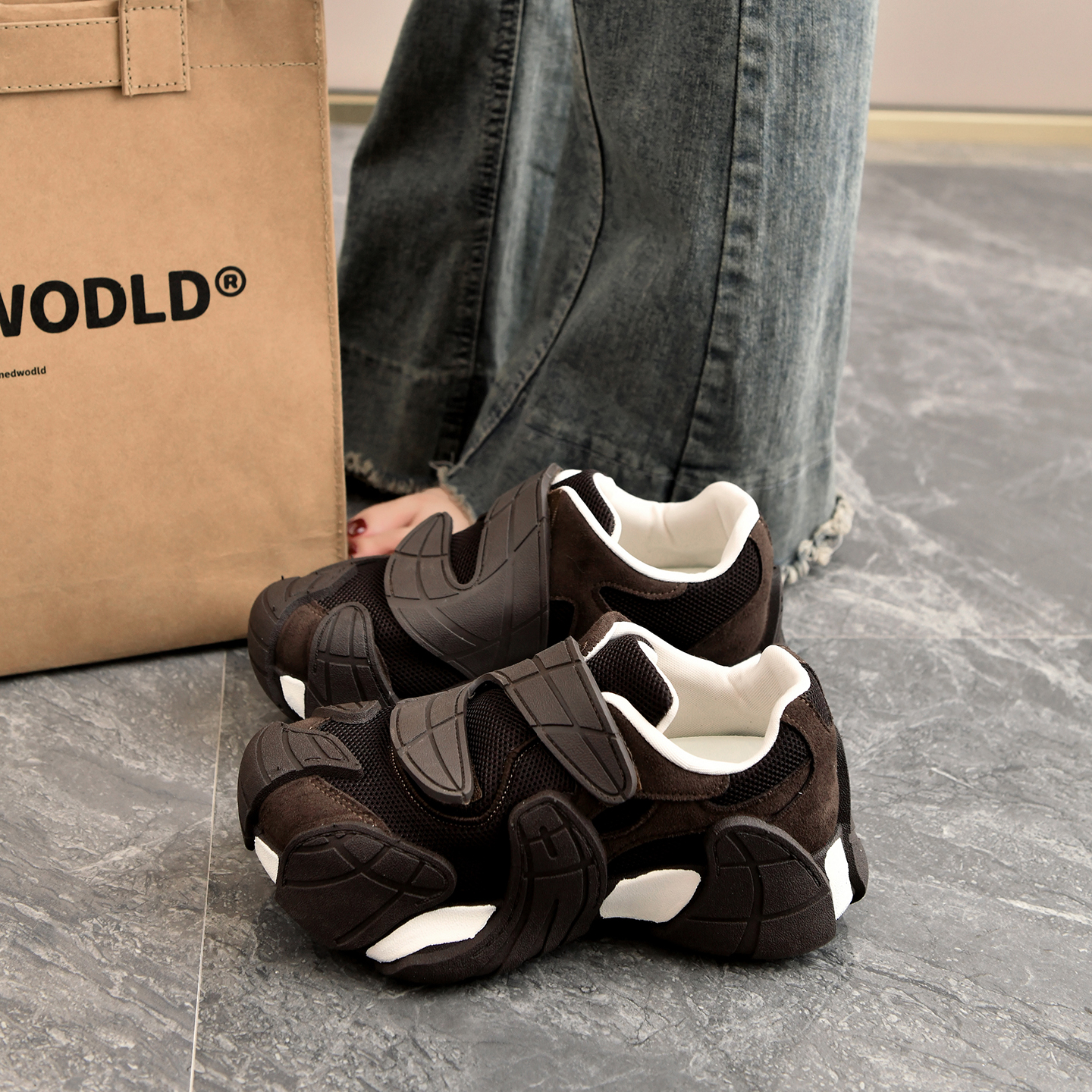 欧货百搭老爹鞋女秋小个子运动鞋