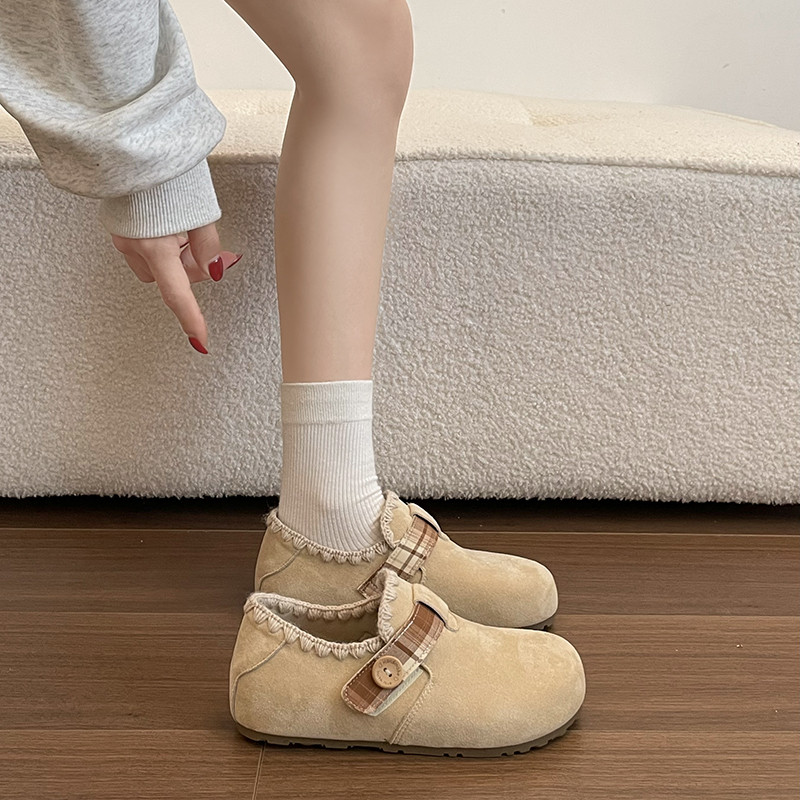 法式棕色平底单鞋女春季勃肯鞋2026超火新配裙子款内增高玛丽珍鞋,女鞋,深口单鞋,淘宝优惠券,粉丝福利购,淘宝优惠卷