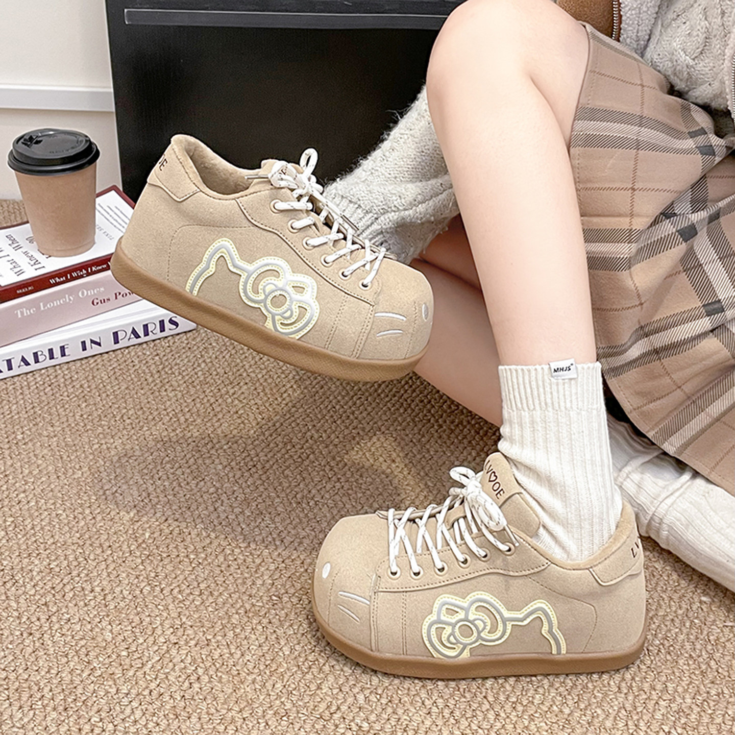 爆款厚底板鞋女春秋百搭德训鞋2026新款韩系内增高运动休闲面包鞋,女鞋,时尚休闲鞋,淘宝优惠券,粉丝福利购,淘宝优惠卷