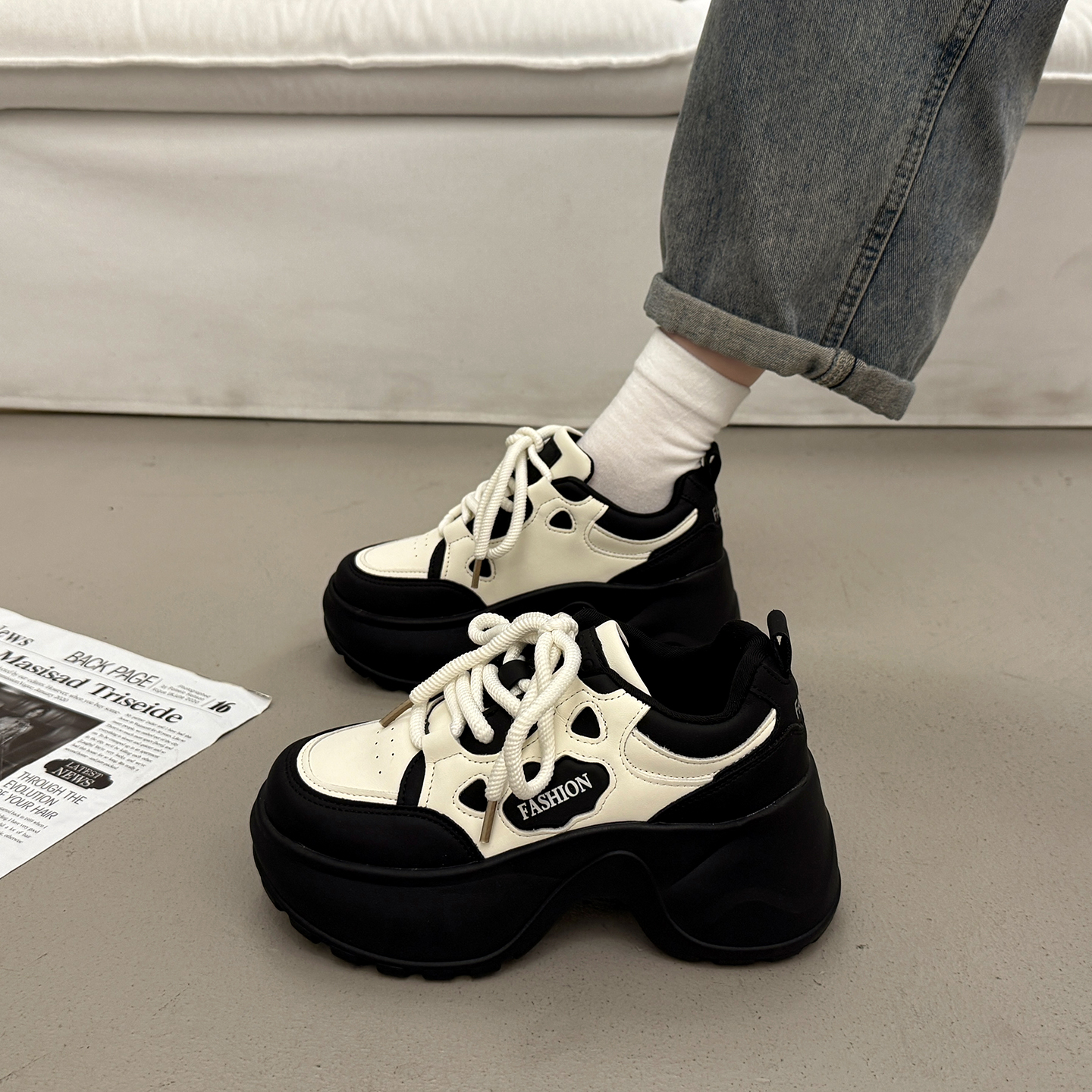 欧货老爹鞋女秋冬季小个子运动鞋