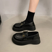 一脚蹬玛丽珍鞋 百搭英伦厚底增高小皮鞋 2026新款 春秋季 女法式 单鞋