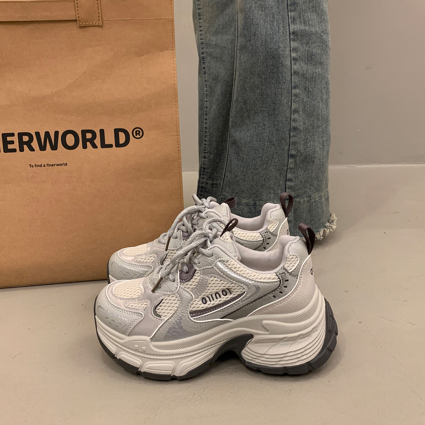 爆款百搭厚底松糕老爹鞋女小个子增高2026超火新款春秋运动休闲鞋,女鞋,老爹鞋,淘宝优惠券,粉丝福利购,淘宝优惠卷