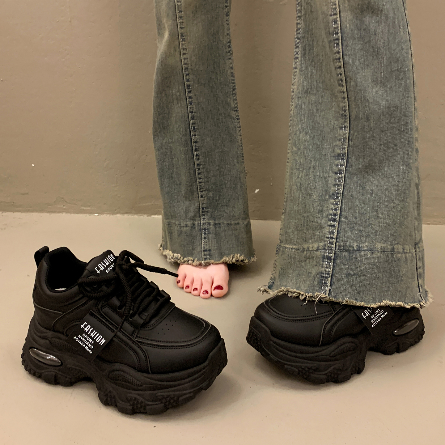 超火老爹鞋女秋冬季显脚小运动鞋