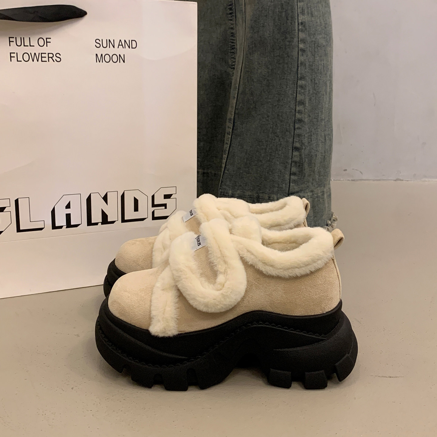 绝美加绒增高厚底深口单鞋女秋冬2025超火新款玛丽珍保暖毛毛棉鞋,女鞋,深口单鞋,淘宝优惠券,粉丝福利购,淘宝优惠卷