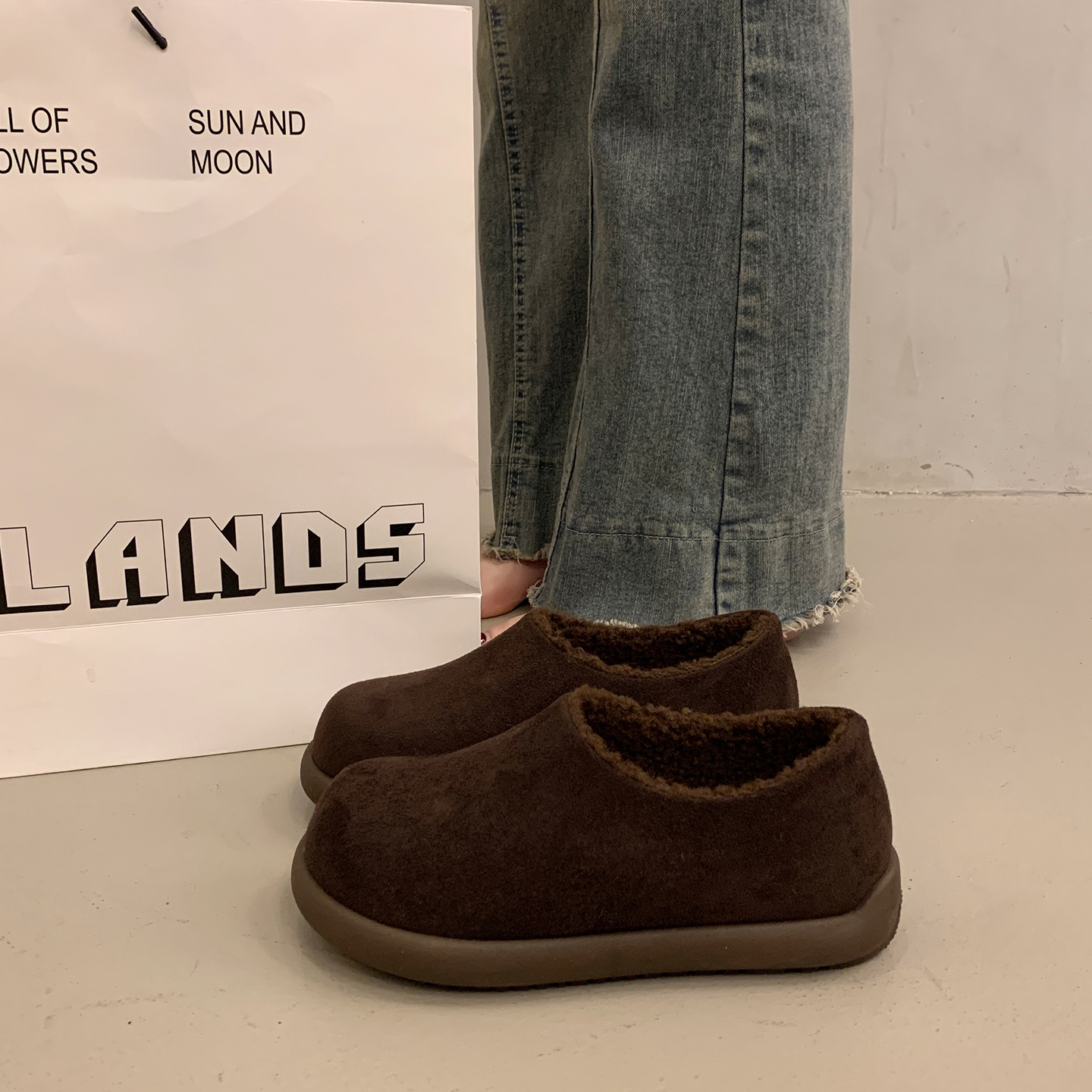 全包勃肯鞋女冬季加厚雪地大棉鞋