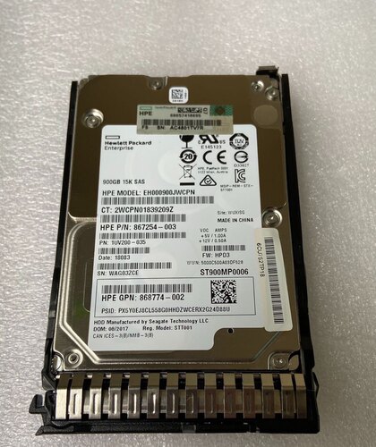 870795-001硬盘HP/惠普900G12G