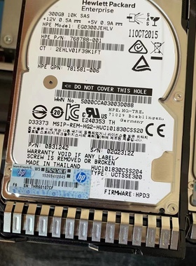 HP 785410-001 300G 10K SAS 12G 2.5 785067-B21 G8 G9 G10 硬盘
