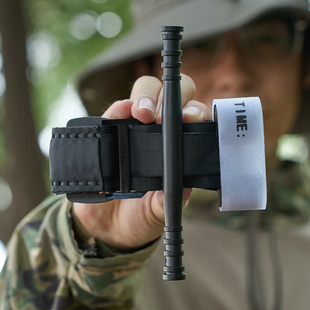 户外CAT旋压止血带单手操作可记时间战术止血带救援装备急救绷带