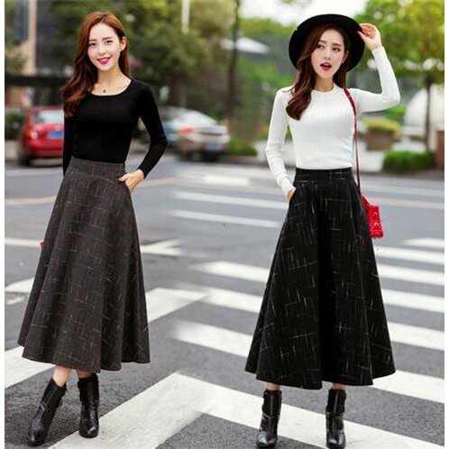 秋冬A字裙高腰半裙2019潮格子裙毛呢半身裙中长款 女冬裙半身长裙在类目 女装/女士精品, 半身裙中 - 来自Buy2taobao.com提供专业的淘宝代购服务